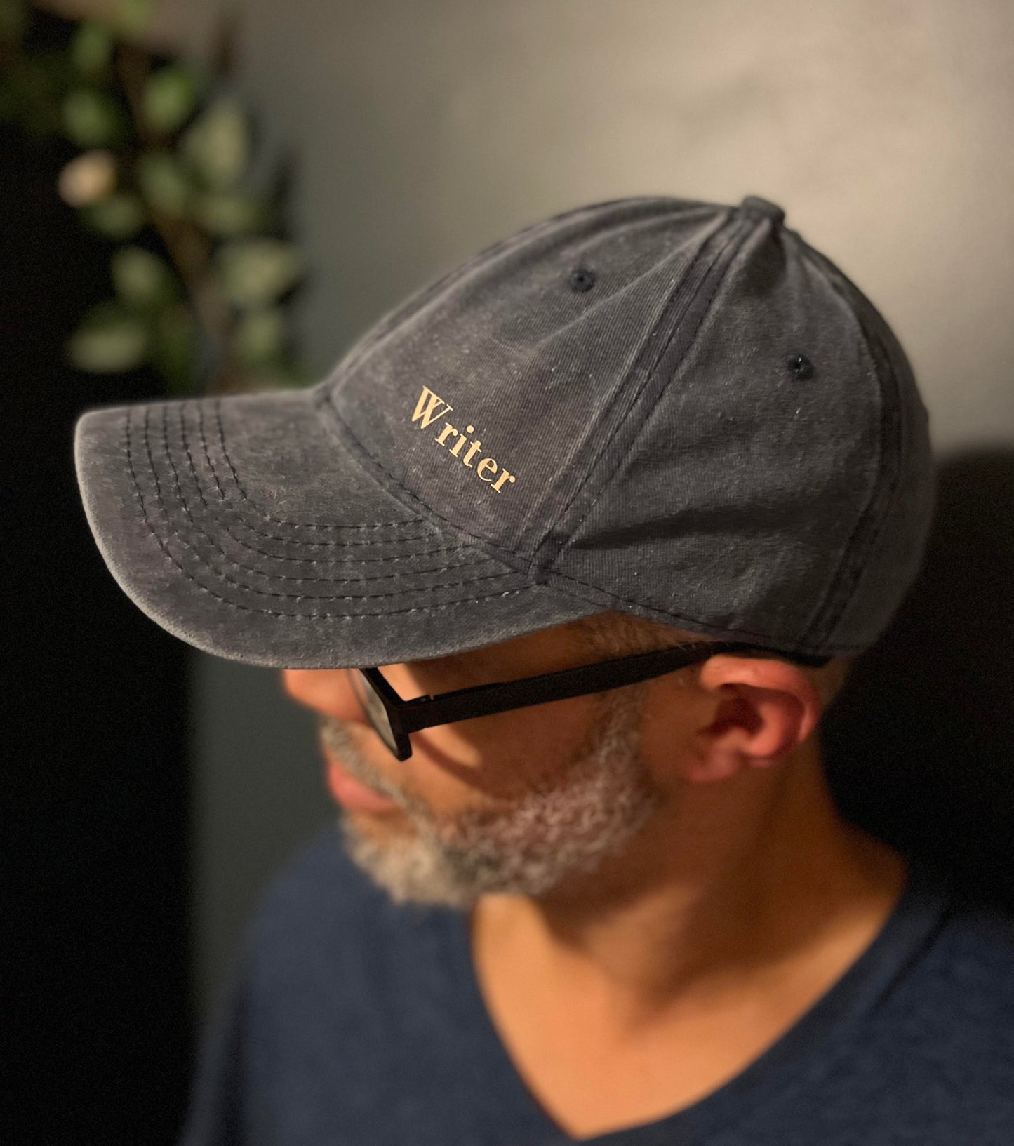 'Writer' Baseball Hat - Blue - Adult S/M